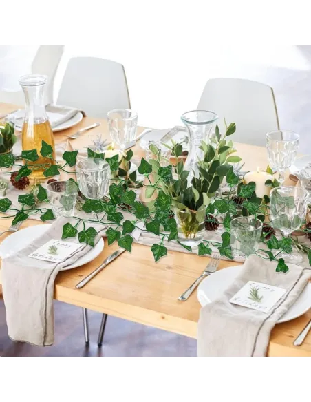 Set 12 ghirlande cu frunze de iedera, lungime 2M