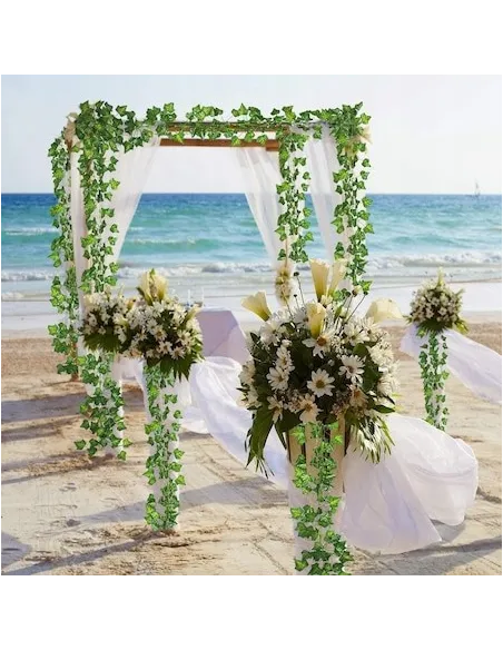 Set 12 ghirlande cu frunze de iedera, lungime 2M