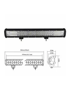 Proiector auto Led Bar 288w, 28800 Lm, Aluminiu, 12-24V 2