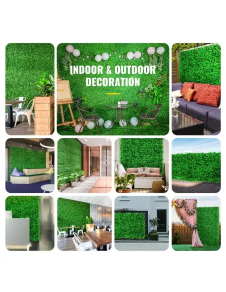 Set 5 x Gard artificial cu frunze din Cisimir 40 x 60cm