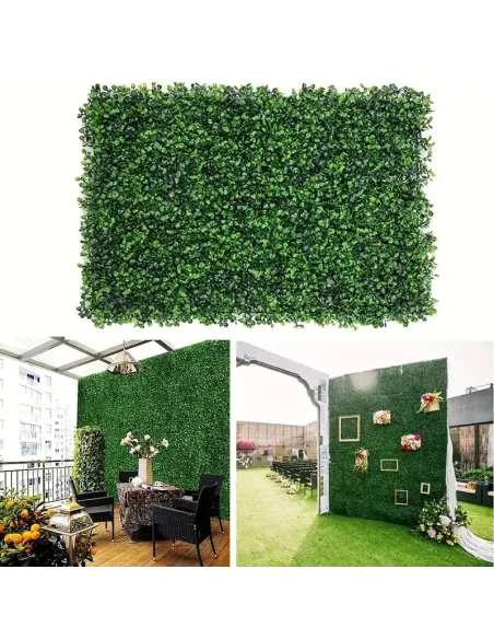 Set 5 x Gard artificial cu frunze din Cisimir 40 x 60cm