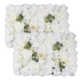 Panou Floral cu flori albe si frunze, 40x60cm,