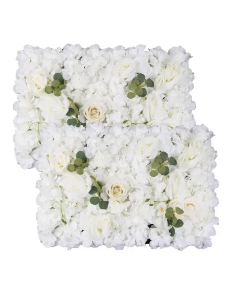 Panou Floral cu flori albe si frunze, 40x60cm,