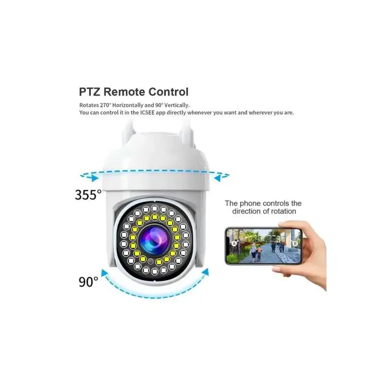 Set 2 Camere IP 360° WiFi JT-8161QJ cu 4 Carduri 32GB | Live & Noapte