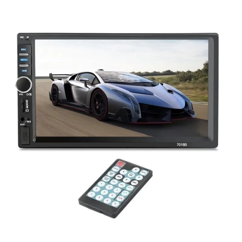 MP5 cu Ecran Touch HD de 7", 7018B, Bluetooth, Telecomanda, Negru