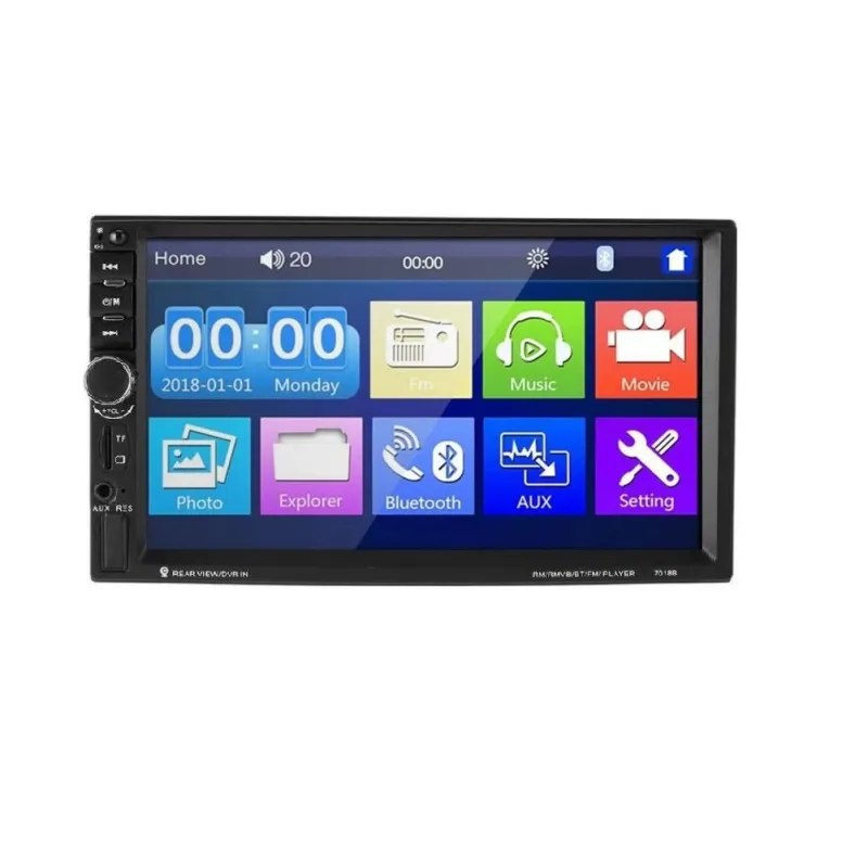 MP5 cu Ecran Touch HD de 7", 7018B, Bluetooth, Telecomanda, Negru
