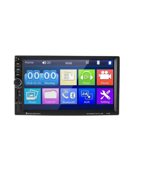 MP5 cu Ecran Touch HD de 7", 7018B, Bluetooth, Telecomanda, Negru