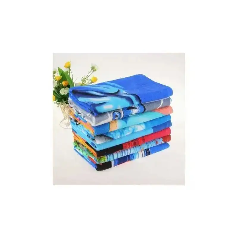 Set 2 prosoape pentru plaja, din microfibra, diverse culori si modele