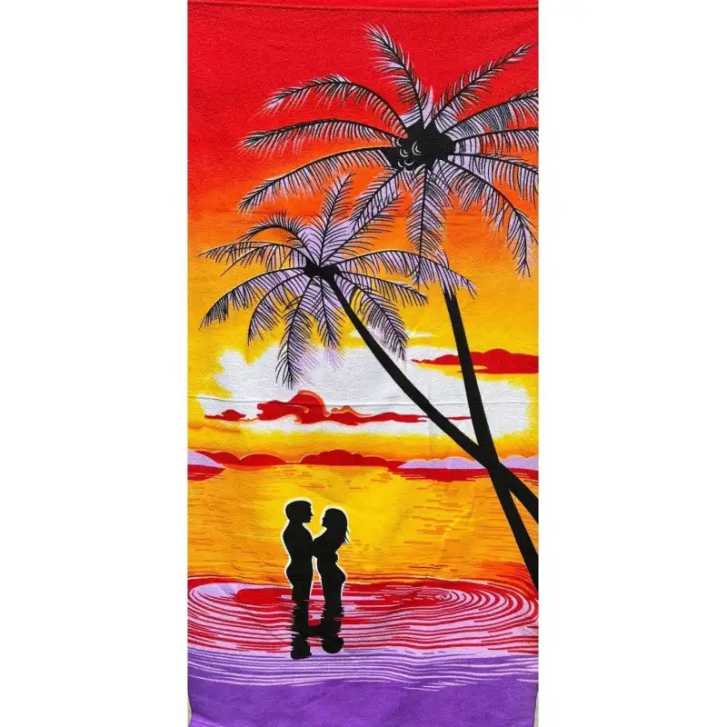 Set 2 prosoape pentru plaja, din microfibra, diverse culori si modele