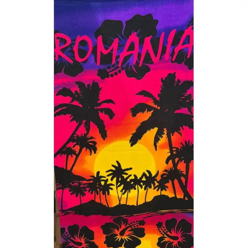 Set 2 prosoape pentru plaja, din microfibra, diverse culori si modele