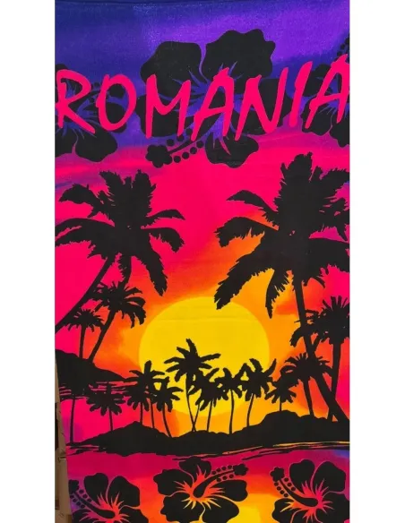 Set 2 prosoape pentru plaja, din microfibra, diverse culori si modele