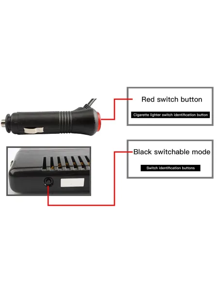 Lampa de avertizare cu lumina stroboscopica auto cu 12 LED-uri, rosu/negru, 57x34cm