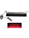 Lampa de avertizare cu lumina stroboscopica auto cu 12 LED-uri, rosu/negru, 57x34cm