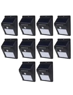 Set 10 Lampi Solare, portabile, cu senzor, 30 LED