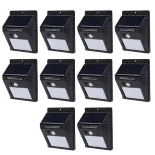 Set 10 Lampi Solare, portabile, cu senzor, 30 LED