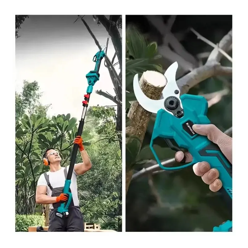 Foarfeca de Gradina , 48V, 2 Acumulatori, Brat Telescopic 2m, Unghi Reglabil de Taiere-07