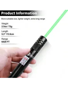 Laser cu fascicul verde-rosu reincarcabil prin usb cu capac instelat 2