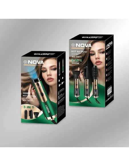 Perie electrica 3 in 1 Hot 3000W, Uscare, Ondulare, Indreptare