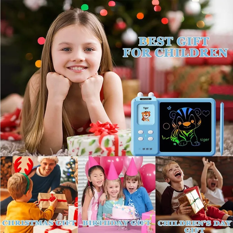 Set tableta LCD 2 in 1 pentru copii, cu cititor de carduri, MorFansi 3 ani+