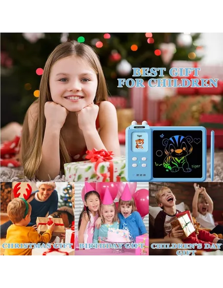 Set tableta LCD 2 in 1 pentru copii, cu cititor de carduri, MorFansi 3 ani+