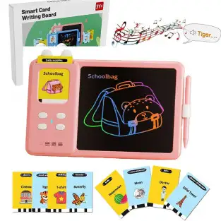 Set tableta LCD 2 in 1 pentru copii, cu cititor de carduri, MorFansi 3 ani+ 2