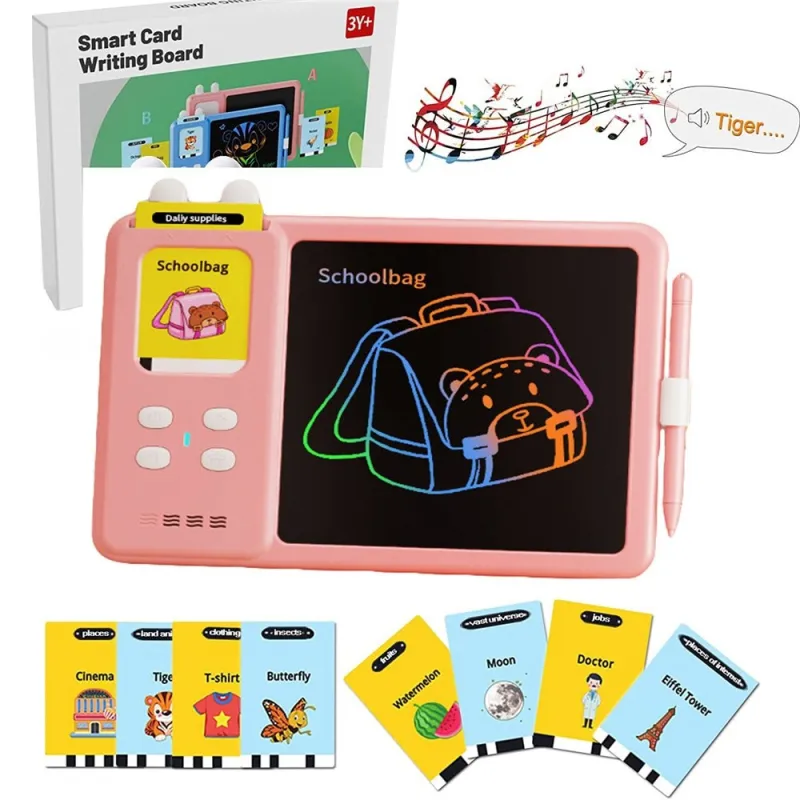 Set tableta LCD 2 in 1 pentru copii, cu cititor de carduri, MorFansi 3 ani+