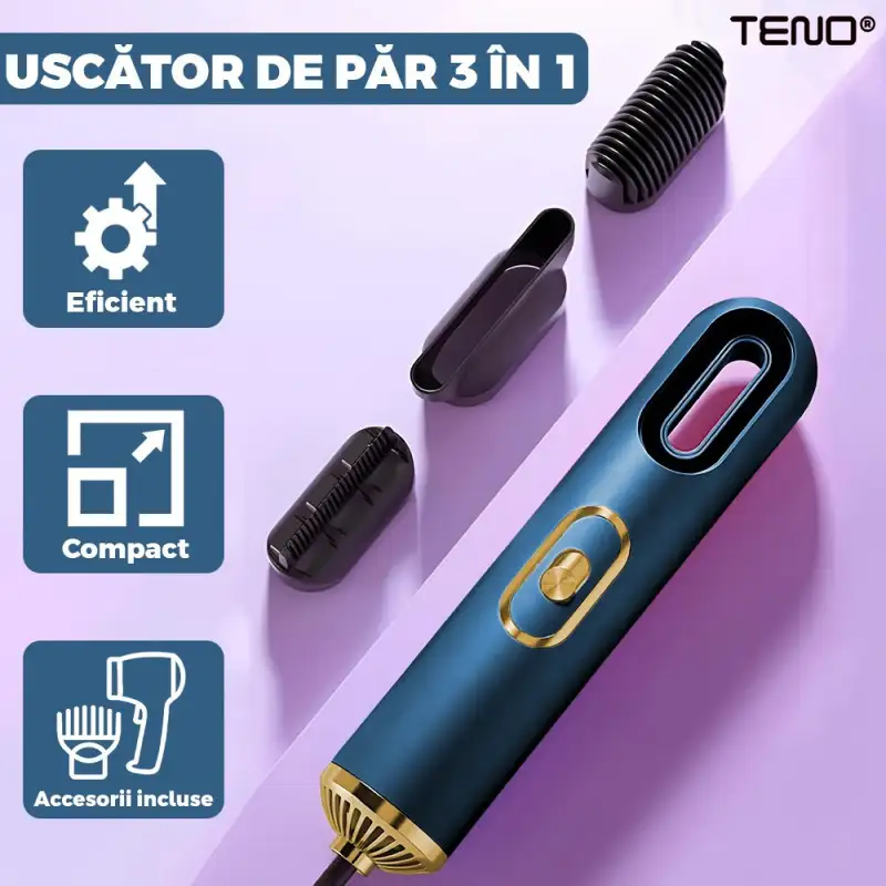 Uscator 3 in 1 Profesional de Par 3 accesorii incluse, 1200W