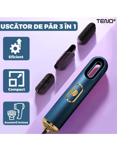 Uscator 3 in 1 Profesional de Par 3 accesorii incluse, 1200W