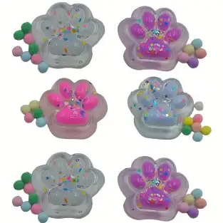 Set 6 x Jucărie Pop Fidget cu labute de pisică colorate