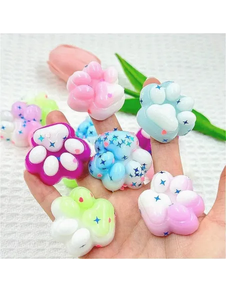 Set 6 x Jucărie Pop Fidget cu labute de pisică colorate