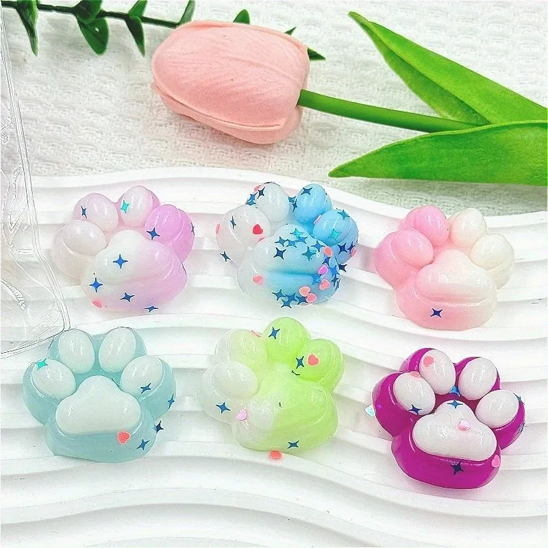 Set 6 x Jucărie Pop Fidget cu labute de pisică colorate