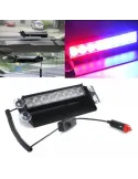 Stroboscop LED auto HB-803C rosu si albastru, 6 moduri