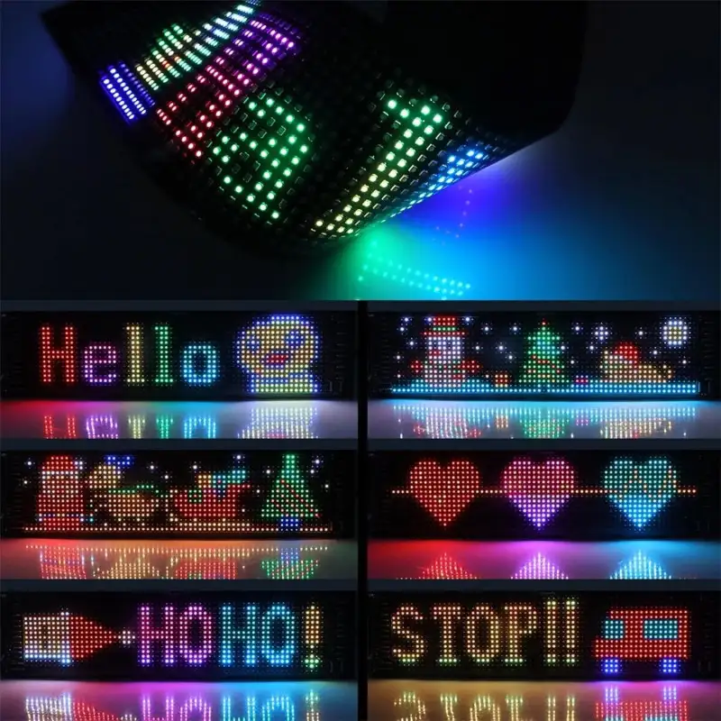 Set 2 x Lampă LED dinamică inteligentă colorată model ochi, cu control prin aplicație 60cmx17cm