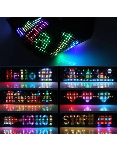 Set 2 x Lampă LED dinamică inteligentă colorată model ochi, cu control prin aplicație 60cmx17cm