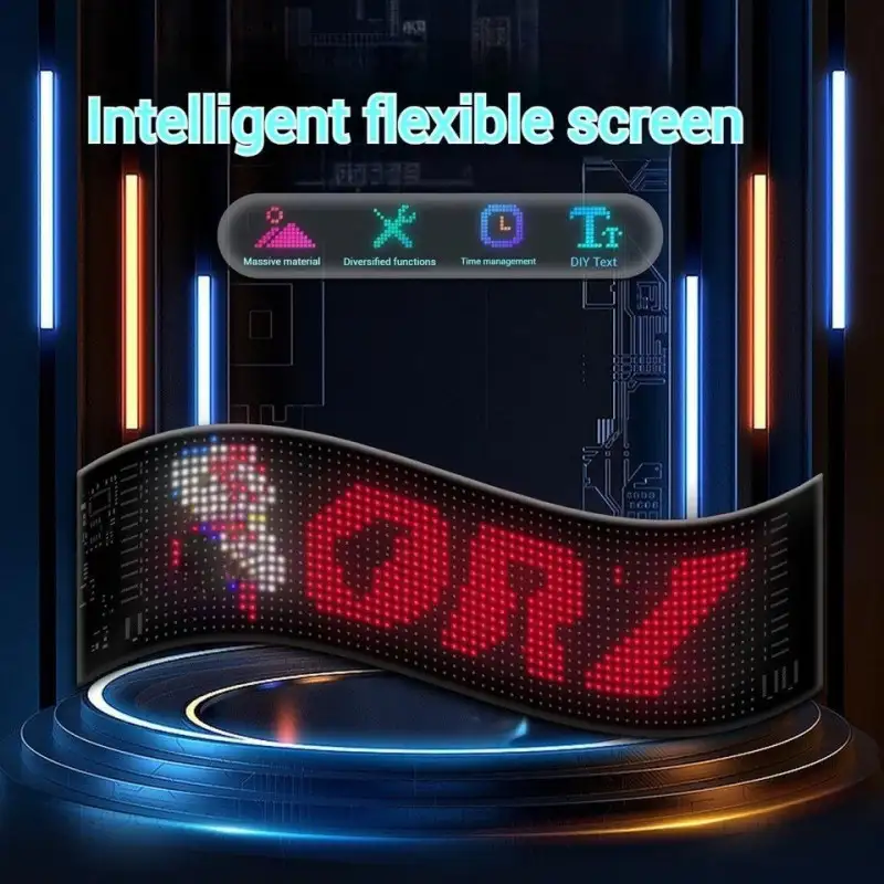 Set 2 x Lampă LED dinamică inteligentă colorată model ochi, cu control prin aplicație 60cmx17cm