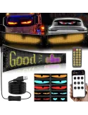 Set 2 x Lampă LED dinamică inteligentă colorată model ochi, cu control prin aplicație 60cmx17cm