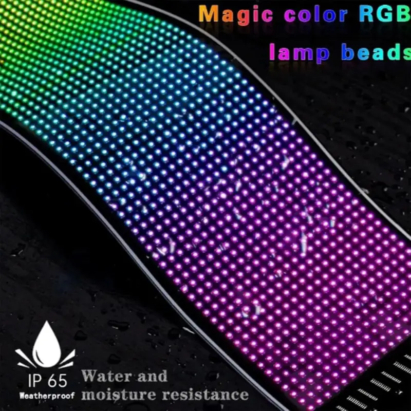 Set 2 x Lampă LED dinamică inteligentă colorată model ochi, cu control prin aplicație 60cmx17cm