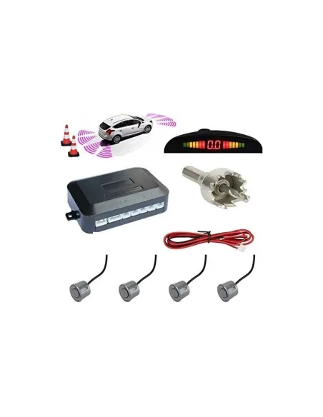 Kit 4 senzori de parcare cu display radar monitor Voltaj 12V-22mm