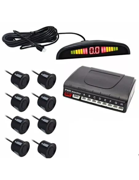 Kit 4 senzori de parcare cu display radar monitor Voltaj 12V-22mm