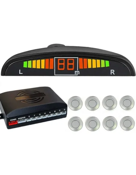 Kit 4 senzori de parcare cu display radar monitor Voltaj 12V-22mm