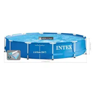Piscina cadru metalic Intex, 366×76 cm, 6500 litri