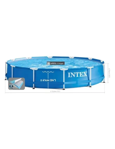Piscina cadru metalic Intex, 366×76 cm, 6500 litri
