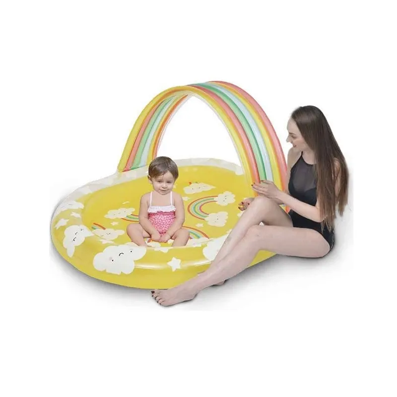 Piscina acoperita galbena model curcubeu 144x128x84cm