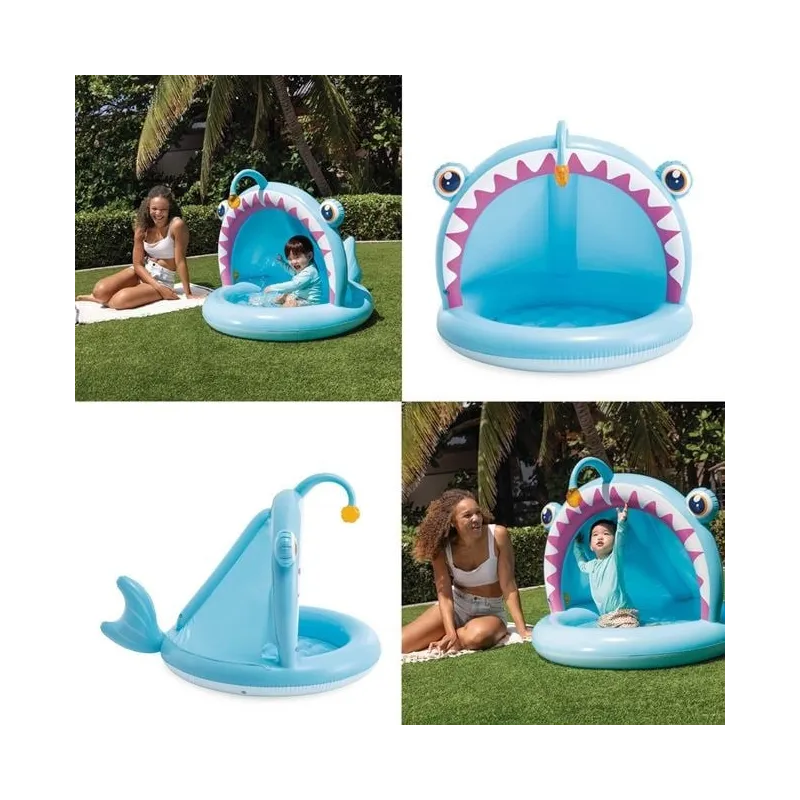 Piscina copii model pestisor 127x102x86cm bleu