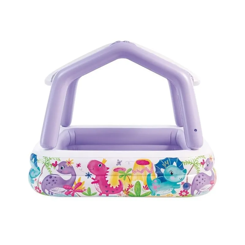 Piscina copii cu acoperis culoare violet 157×157×122 cm