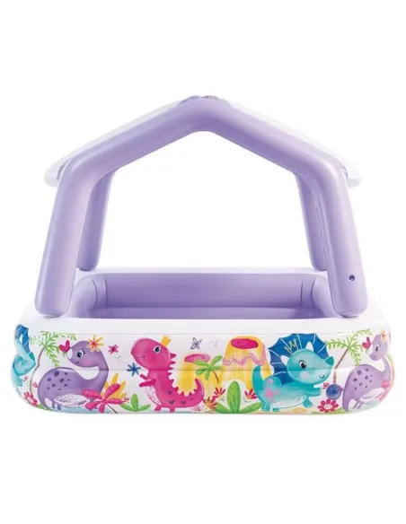 Piscina copii cu acoperis culoare violet 157×157×122 cm