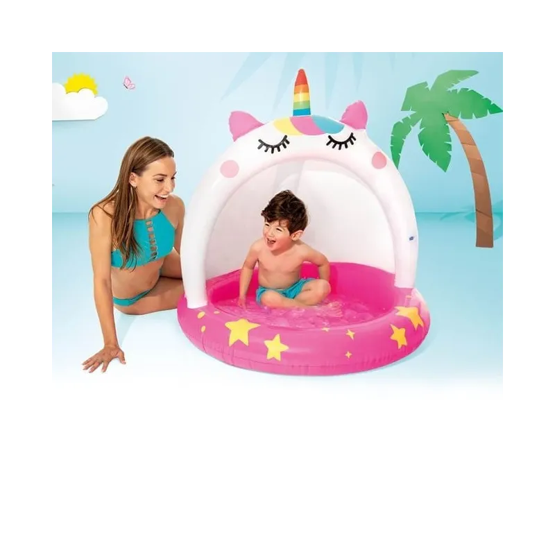 Piscina copii acoperita model Unicorn 102x102cm