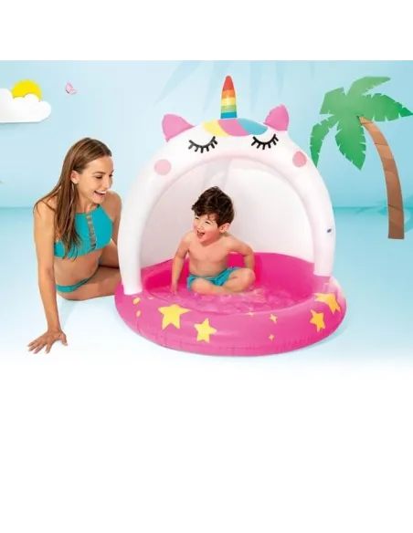 Piscina copii acoperita model Unicorn 102x102cm