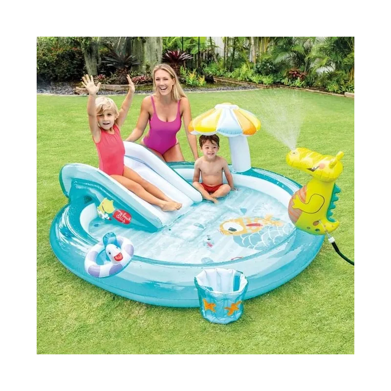 Piscina model Crocodil & Tobogan 2.01x1.70x0.84 m