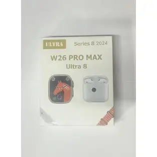 Ceas inteligent W26 Ultra Max negru cu căști 2